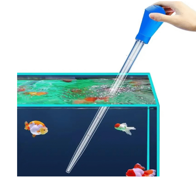 60ml Aquarium Manual Water Changer & Gravel Cleaner – Dropper, Waste Remover Straw (Blue)