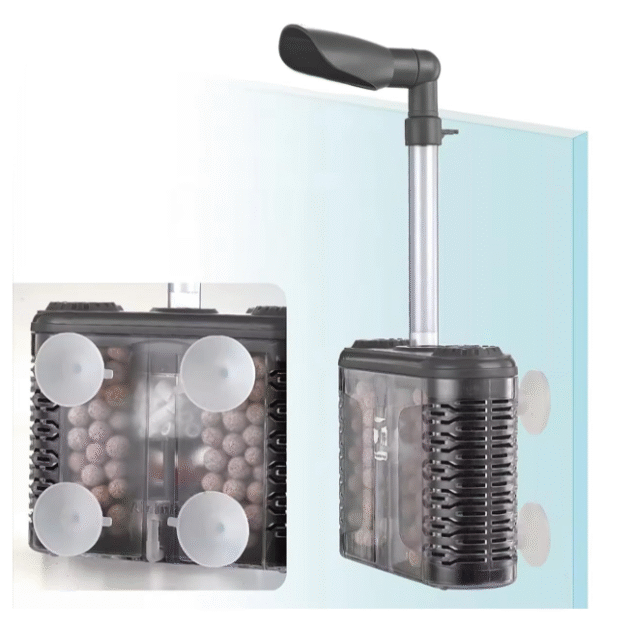 YA-8465 AIR Lifting Internal Filter - Aquarium Water Pump – Submersible AIR Pump – Aquarium Motor - AIRLIFTING Internal Filter for Fish Tank Wall Mounted Hanging Type with Sucker