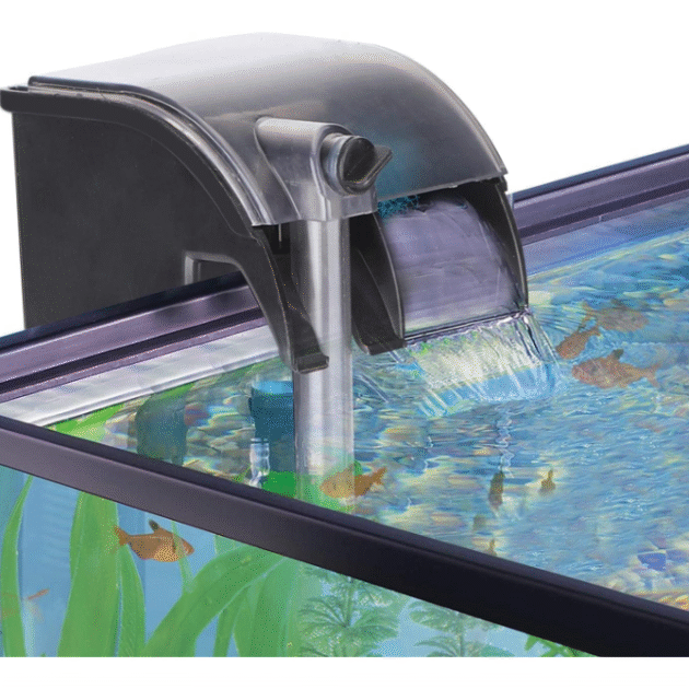 RS-1000 Water Fall Style Bio Mini Hang On Filter for Aquarium Fish Tank | Power : 2.5W | Output : 600L/H