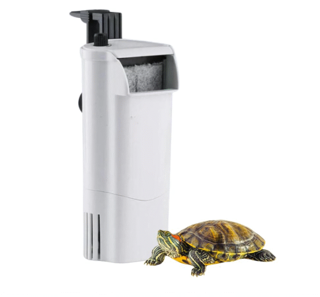 HN-012) Internal Turtle Tank Filter | Suitable for Low Water Level Aquarium | Increase DISSOLVED Oxygen | Low Noise & HIGH Efficiency Water-Fall Style Filter for Turtle Tanks