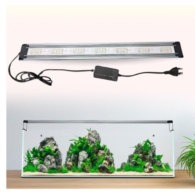 QUANLONG (QL-750E) Aquarium Ultrathin Aluminium LED Light for Fish Tank 2.5 FT (80 CM) | WRGB - Multi Color | Stylish Design with Adjustable Bracket | ENHANCES Fish and Plant Growth (73.8CM/40W)