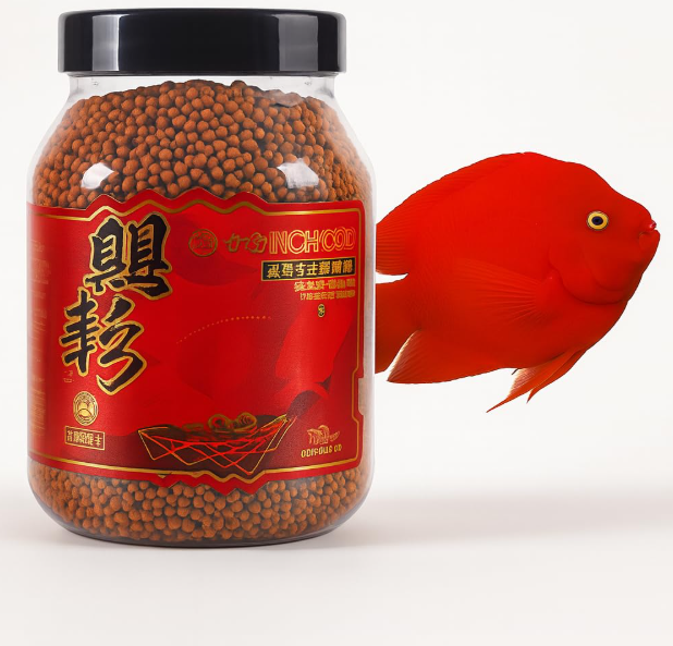 Inch Gold Red Parrot Color Enchancer Fish Food