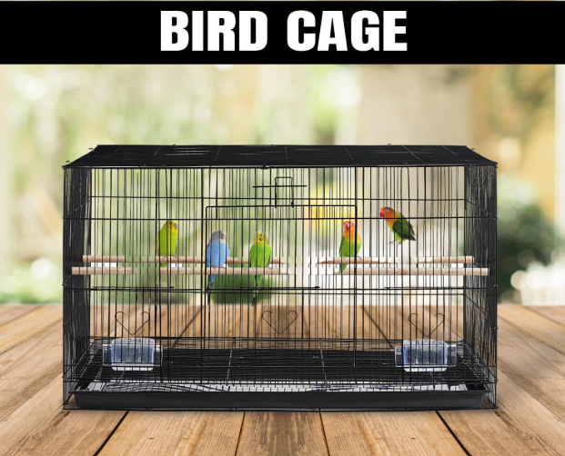 1.25 FEET (15INCH) Black Best Bird Cage, for love birds,Parrot,Budgie,Cocktail