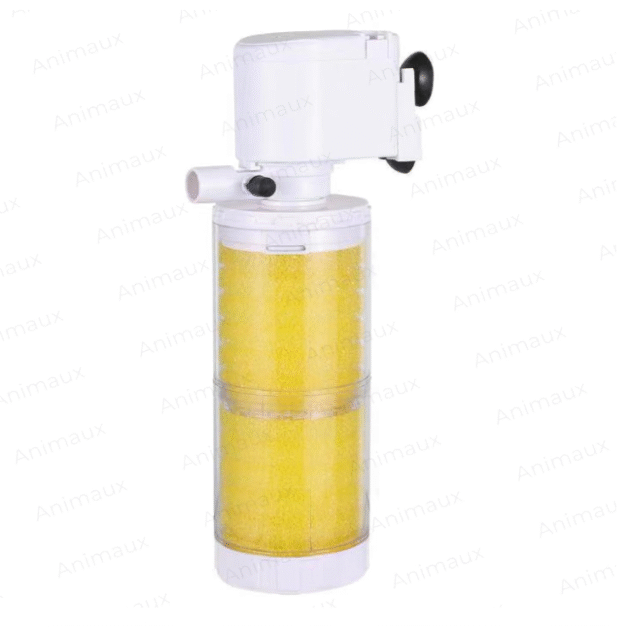 RS 162F Classic White Aquarium Internal Filter 8W/500L/H | Low Power Consumption Submersible Filter for Crystal Clear Water, Ideal for Fish Tanks up to 2 Feet, Suitable for Saltwater and Freshwater