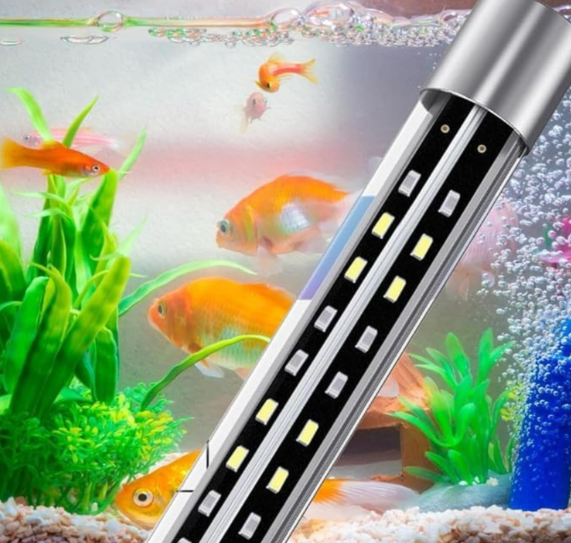 (T4-50F | 5W | )T4 Series Glass Aquarium Submersible LED Light/Lamp for Fish Tank (Light Color: Blue + White)