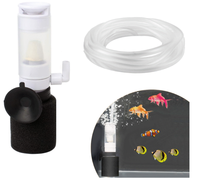 Animaux Aquarium Nano Biochemical Sponge Filters, Ultra Quiet Air Filter with Air Tubing Internal Purifier for Fish Tank