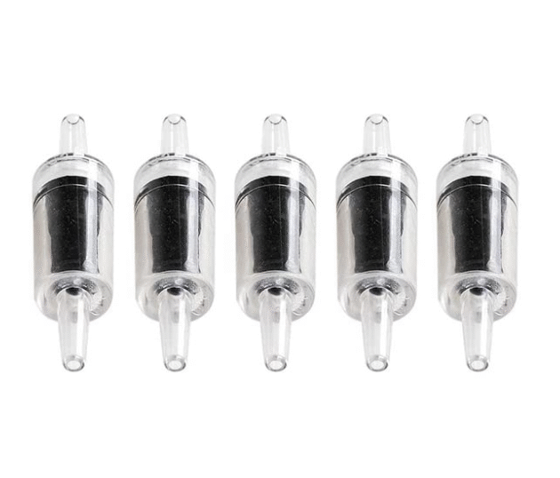 Animaux Black One Way Plastic Non-Return Check Valve for Aquarium Co2 System Air Pump, 4mm Pipe Hose (Pack of 5)