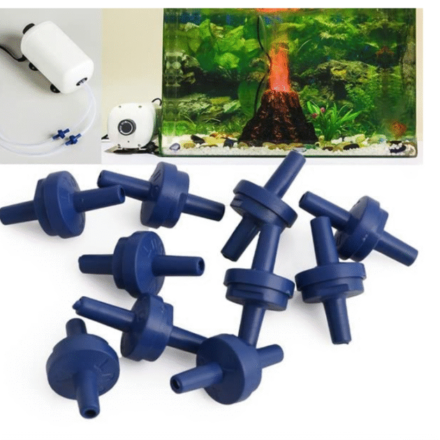 Animaux Blue Plastic One Way Non-Return Valve Check Valve Aquarium Air Pump Accessories